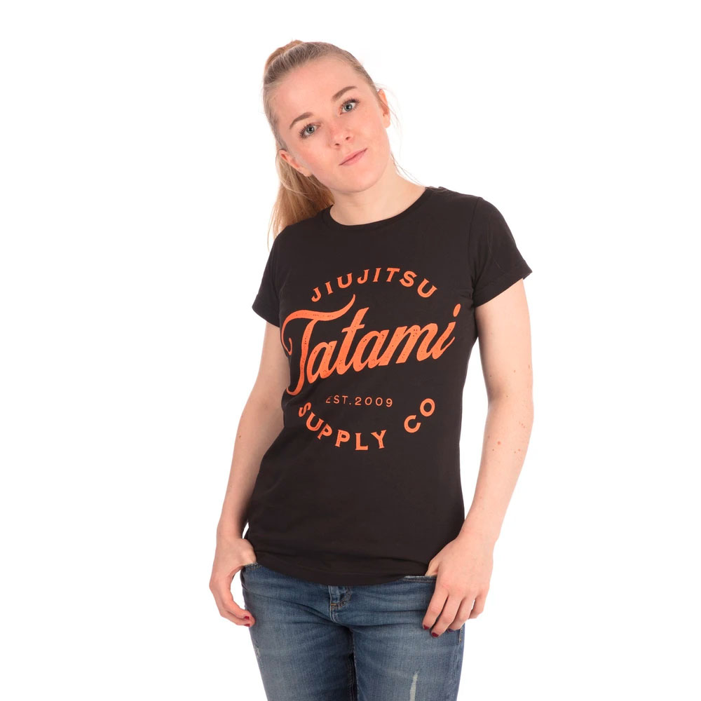 Tatami T-Shirt, Damen, Classic, Logo, schwarz, S