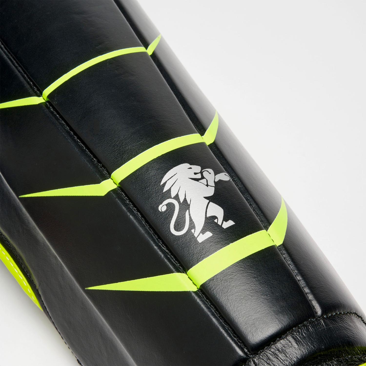 LEONE Shin Guards, Revo Fluo, black-neon yellow, S/M