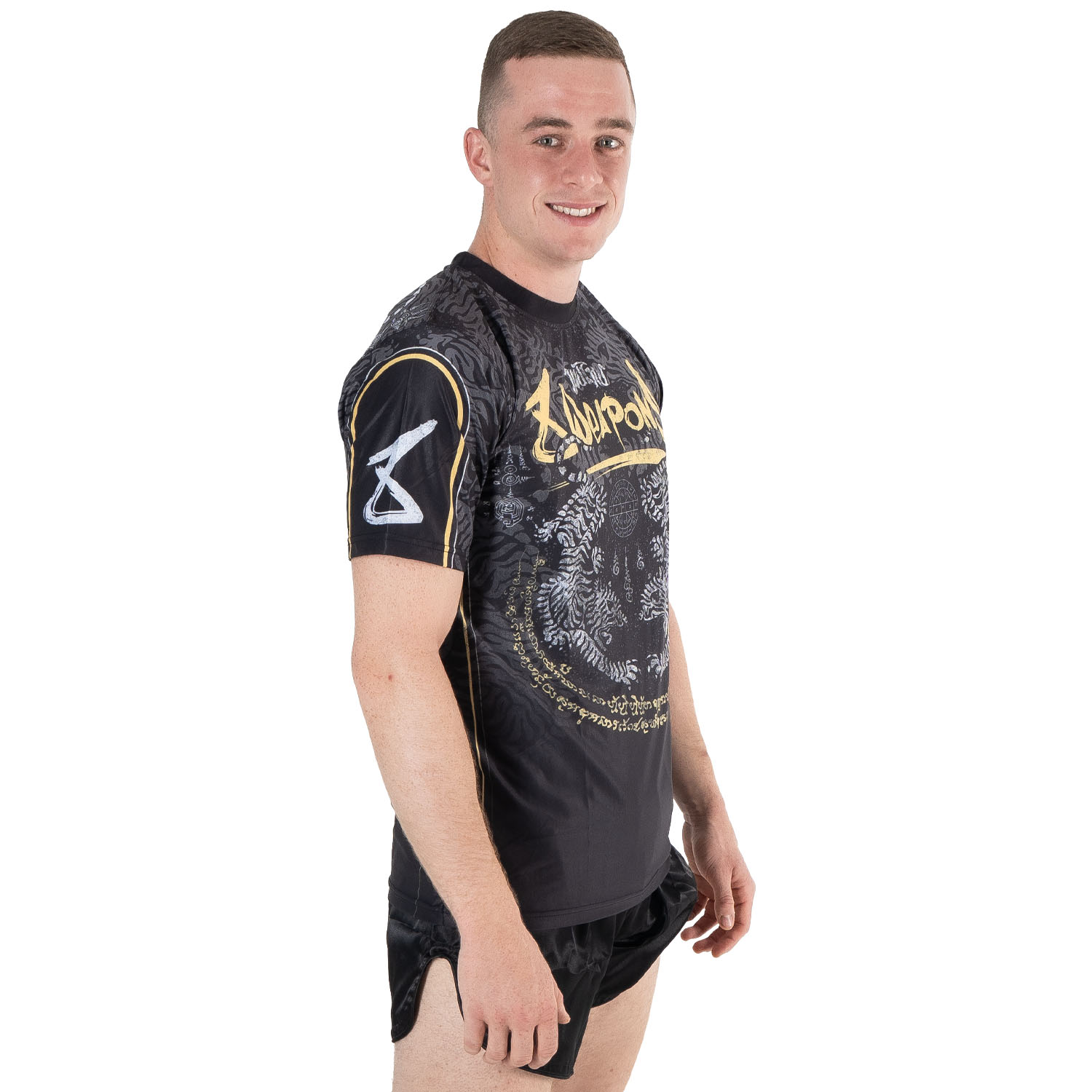 8 WEAPONS Functional T-Shirt, Tiger Yant, black-yellow, M