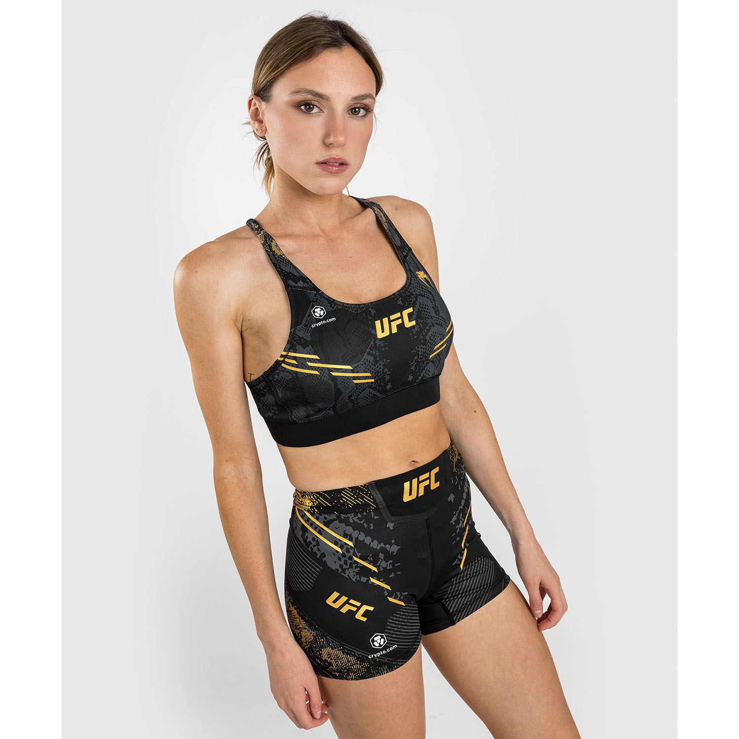 VENUM Sports Bra, Women, UFC Fight Night, Adrenaline, black-gold, XS