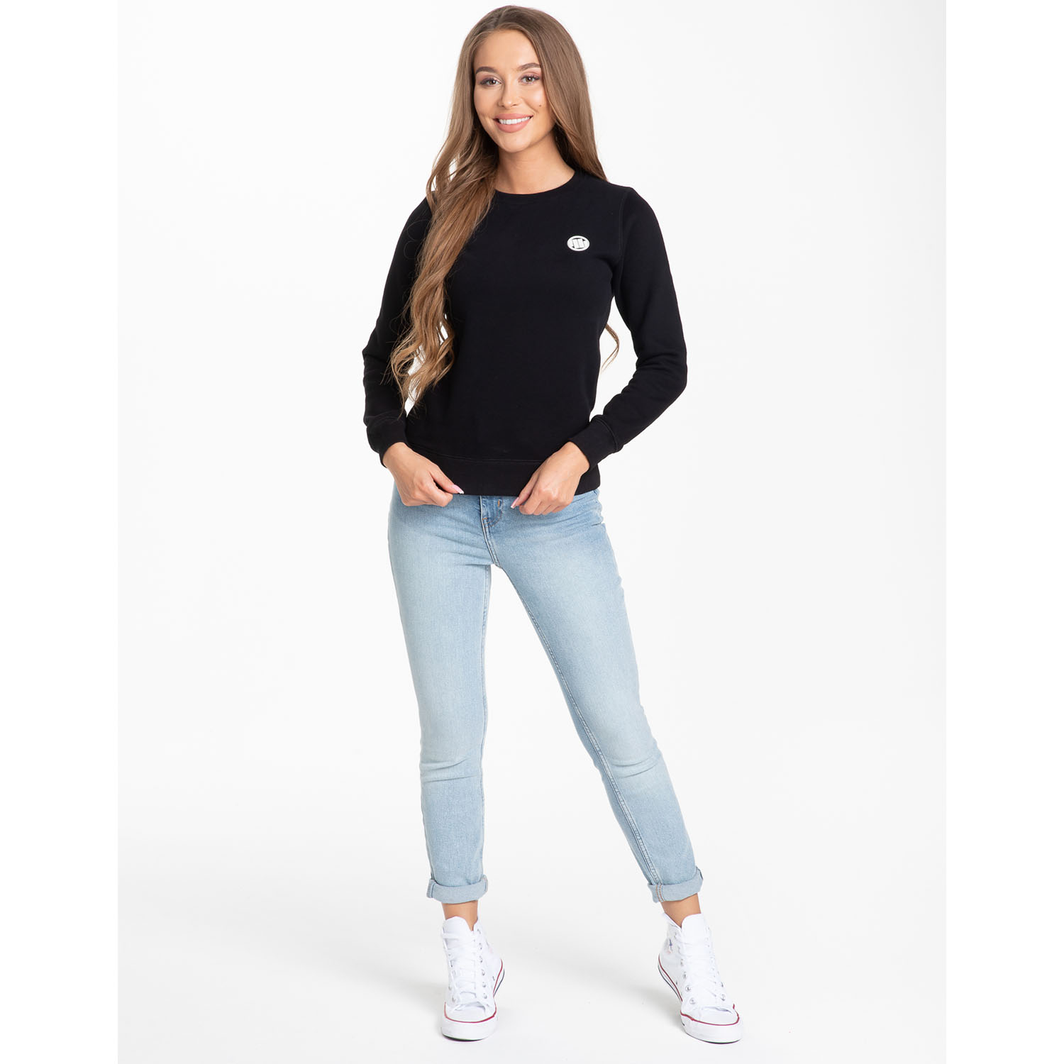 Pit Bull West Coast Pullover, Women, Small Logo, black, XS