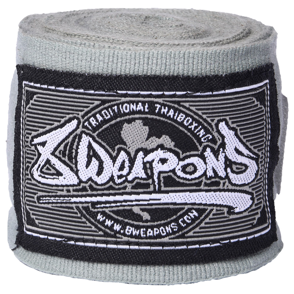 8 WEAPONS Hand Wraps, semi-elastic, 5 m, grey