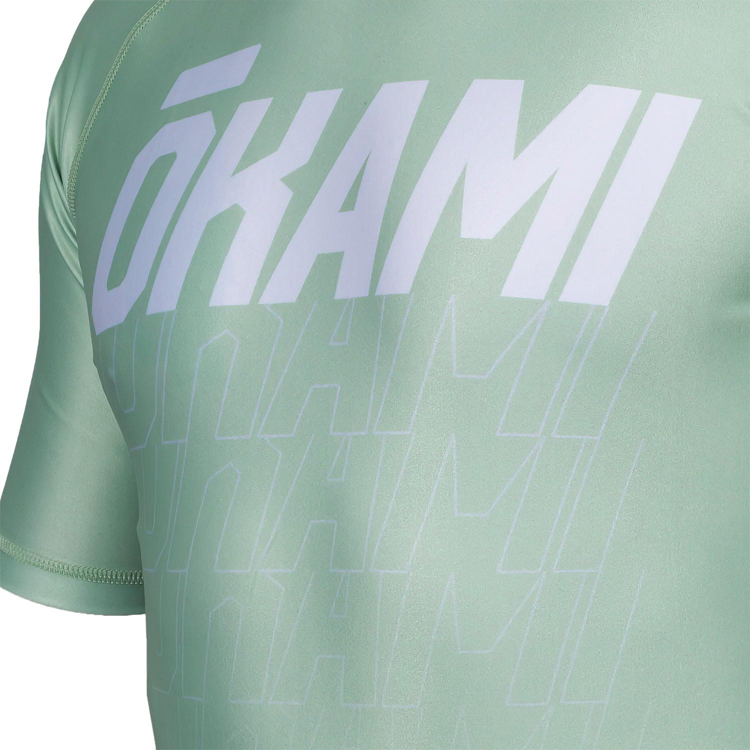 OKAMI Rashguard, S/S, Logo, mint, XXL