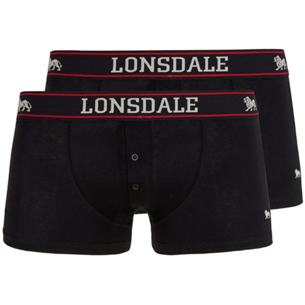 Lonsdale Boxershorts, Oakworth, 2er Pack, black, S
