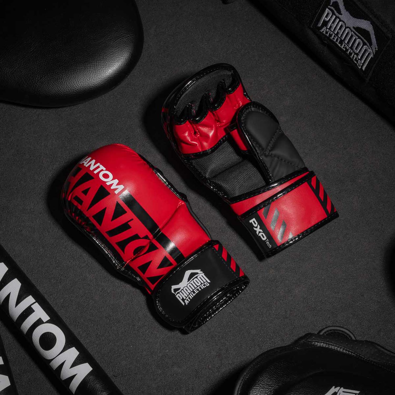 Phantom Athletics MMA Sparring Gloves, Apex, red, S/M