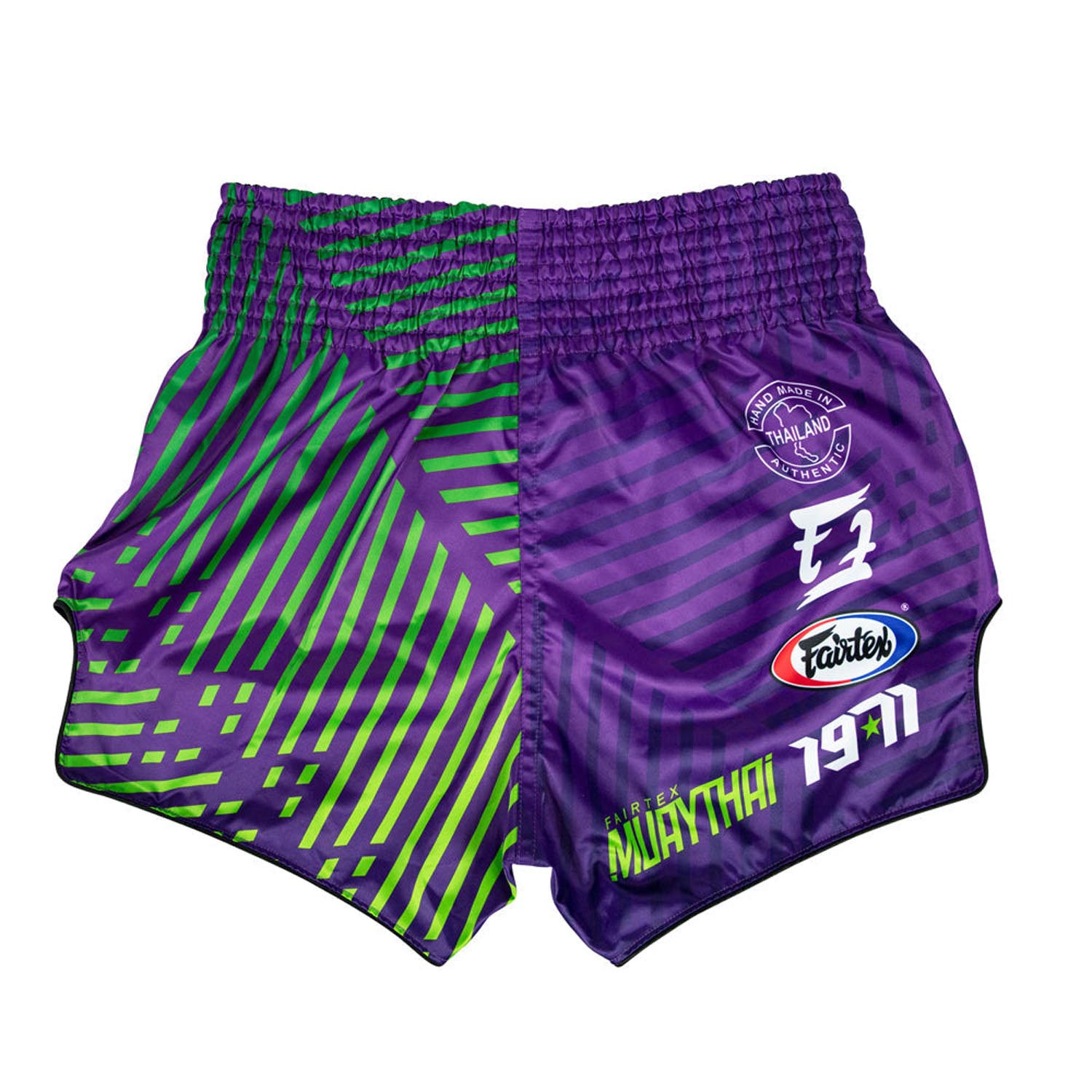 Fairtex Muay Thai Shorts, BS1922, Racer, purple-green, M