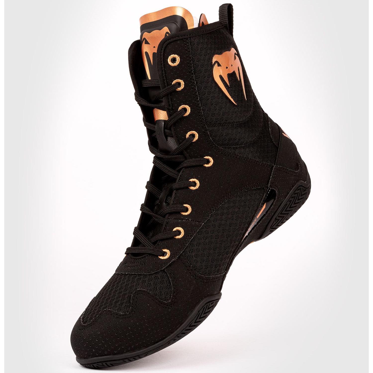VENUM Boxing Shoes, Elite, black-bronze, 44,5