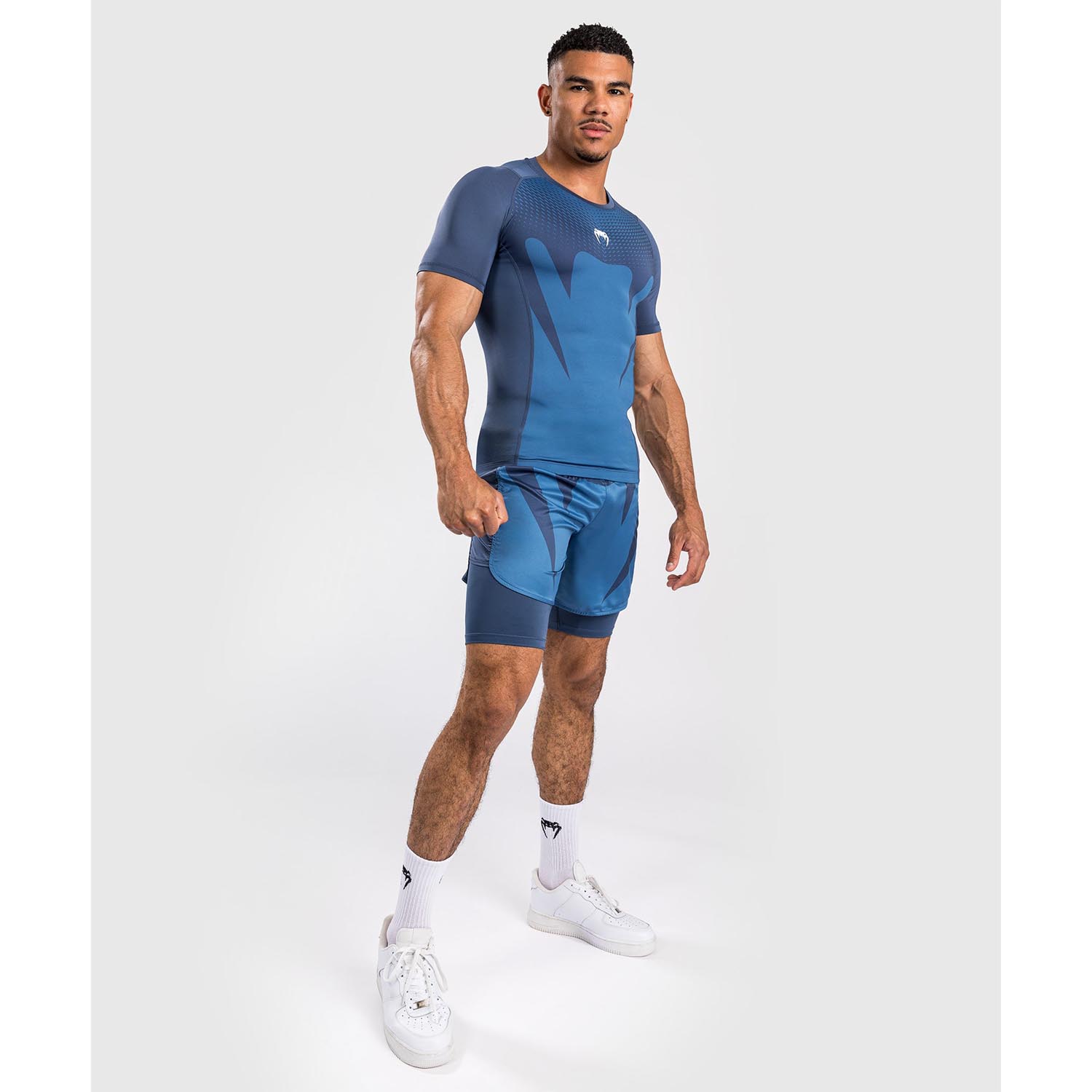 VENUM Rashguard, S/S, Attack, navy-blue, S