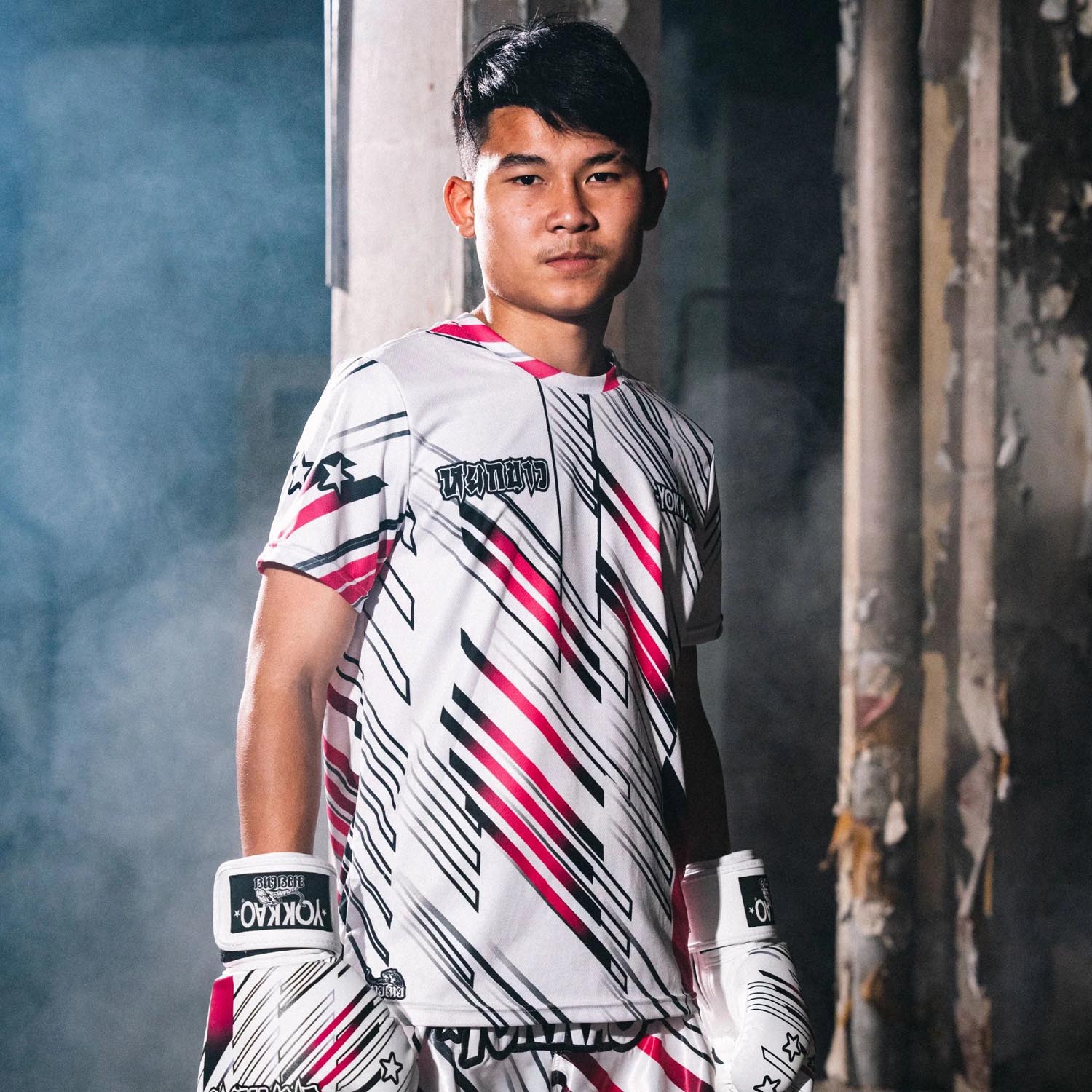 YOKKAO T-Shirt, Power, white-red, XXL
