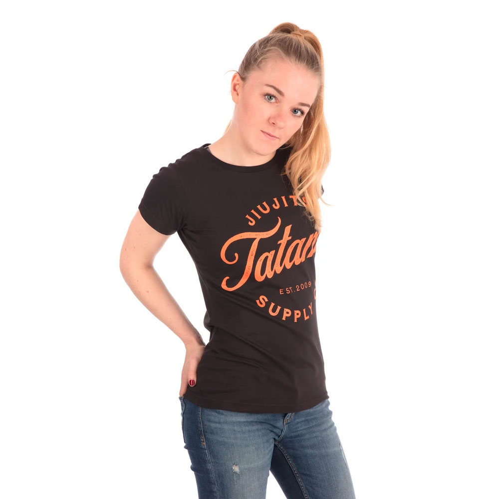Tatami T-Shirt, Damen, Classic, Logo, schwarz, S