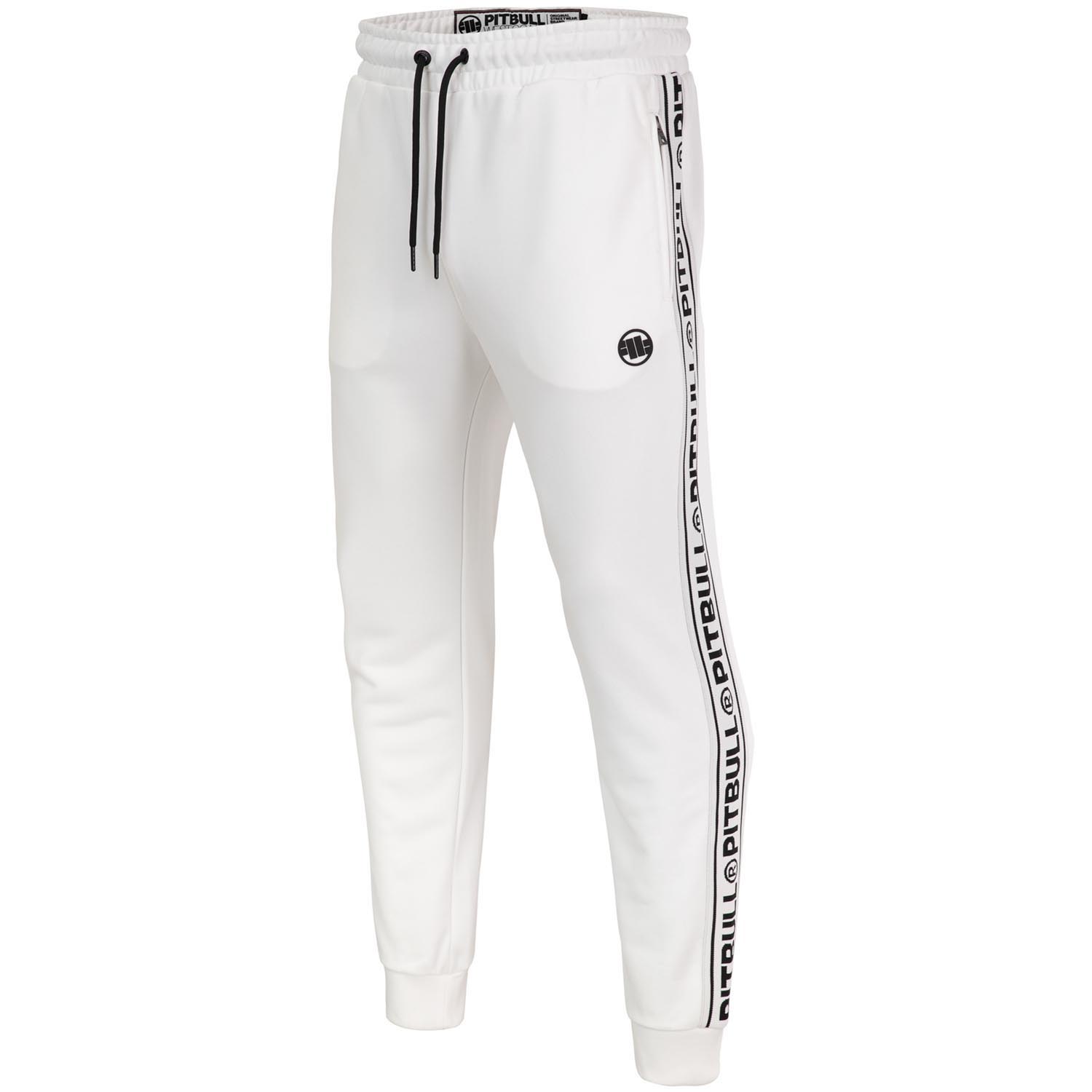 Pit Bull West Coast Jogginghose, Tape Logo, weiß, S