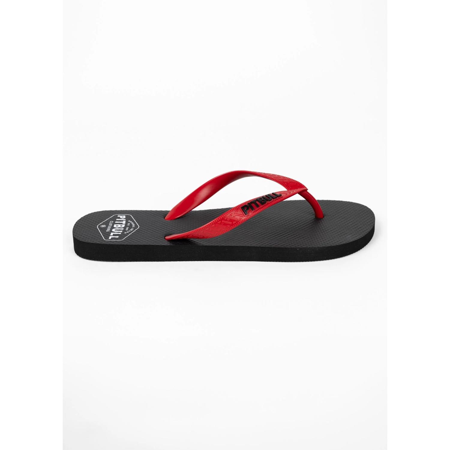 Pit Bull West Coast Flip Flops, Pitbull CO, black-red, 46