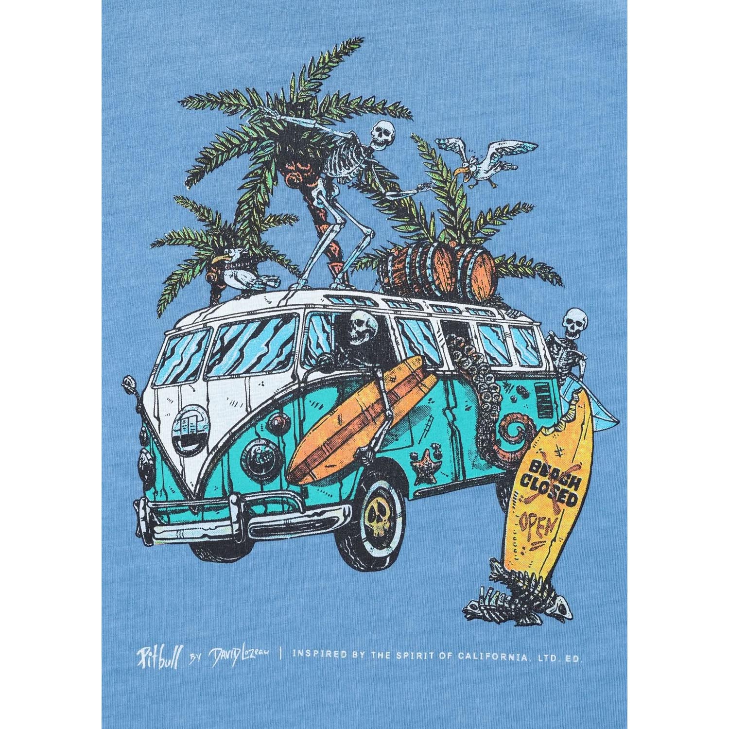 Pit Bull West Coast T-Shirt, Woman, Washed Beachbreak, lightblue, XL