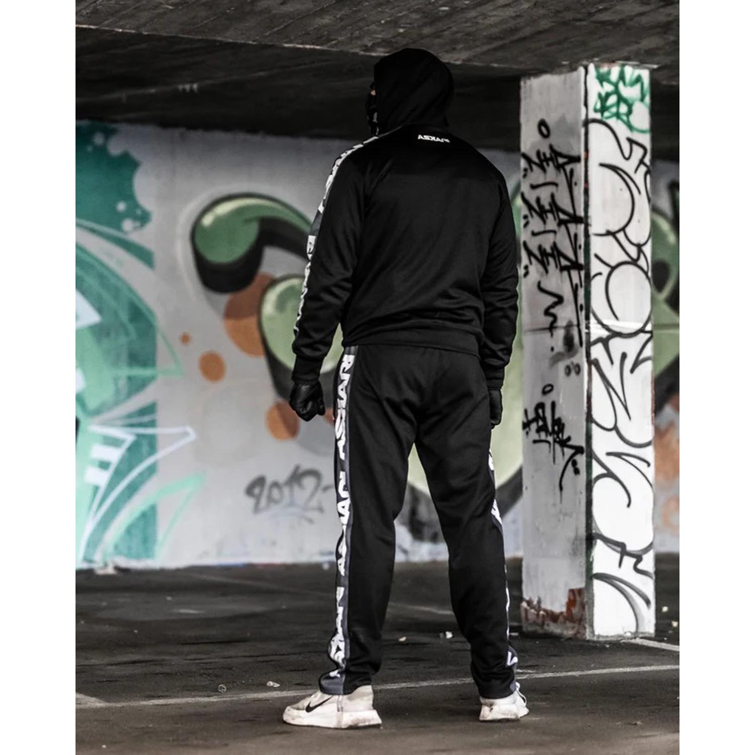 ASKARI Track Suit, Issa, black-white, XXL