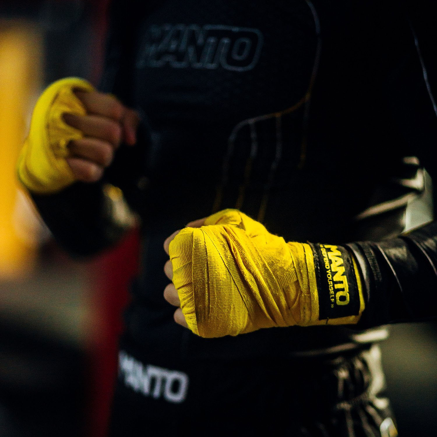 MANTO Boxbandagen, Defend V2, elastisch 4 m, gelb