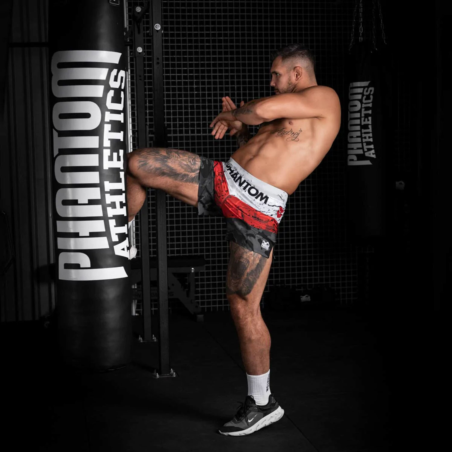 Phantom Athletics MMA Fight Shorts, Flex, S Delta, red, S