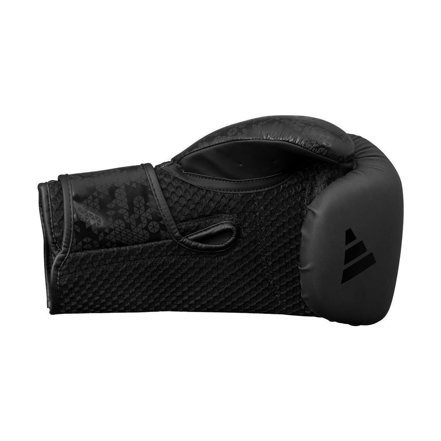 adidas Boxhandschuhe, Combat 50, schwarz-schwarz, 14 Oz