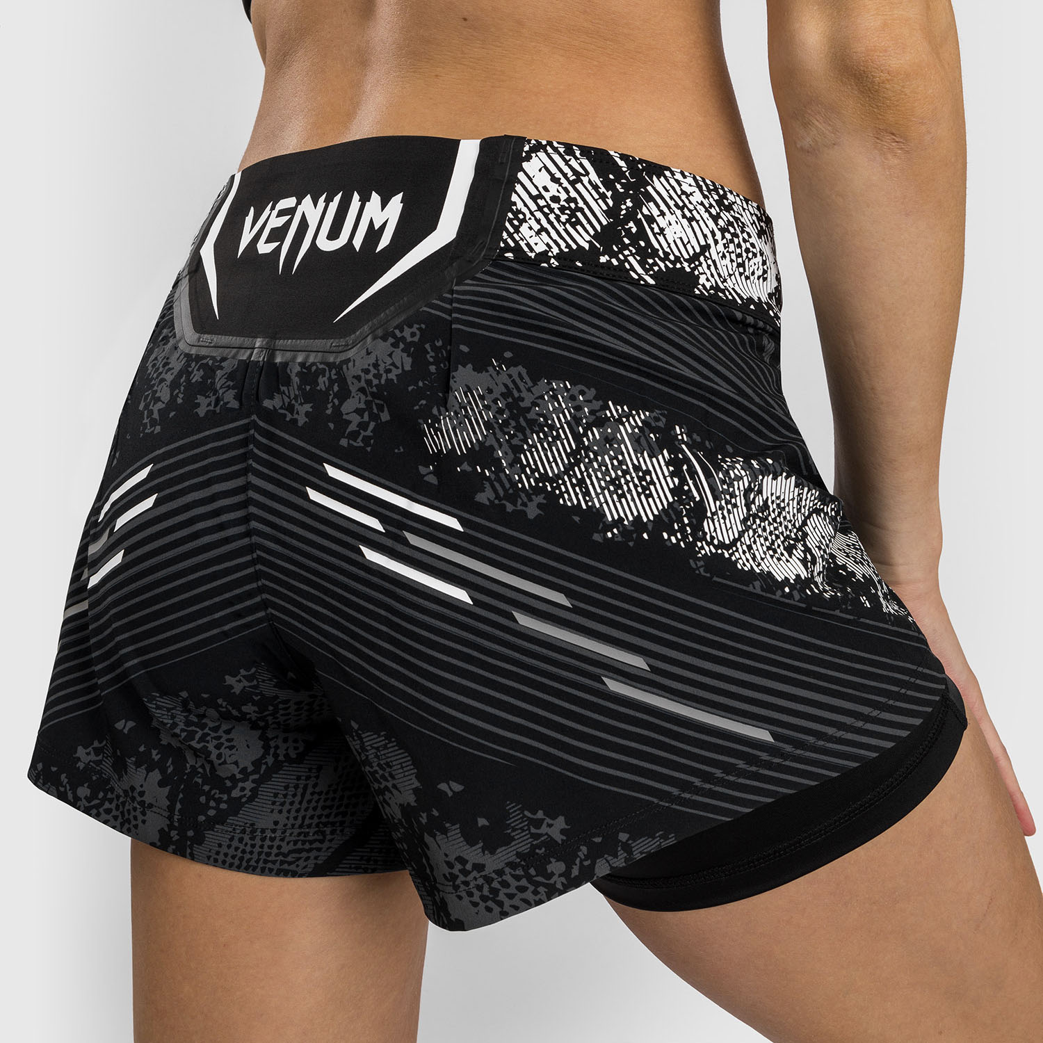 VENUM MMA Fight Shorts, Damen, UFC Fight Night, Adrenaline, schwarz, XS