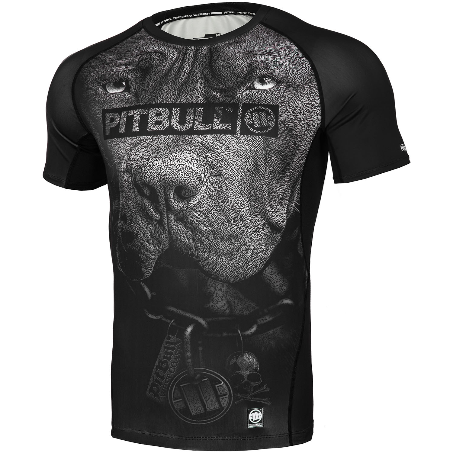 Pit Bull West Coast Rashguard, S/S, Born In 1989, schwarz, L