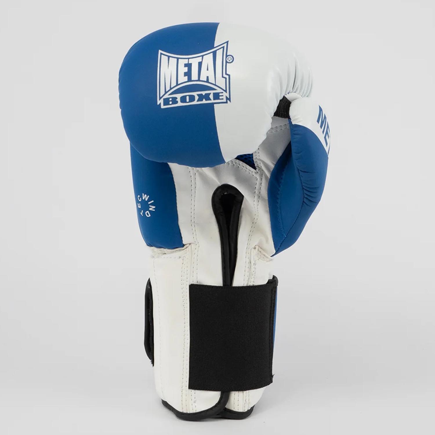 Metal Boxe Boxing Gloves, Savate, blue-white, 16 Oz
