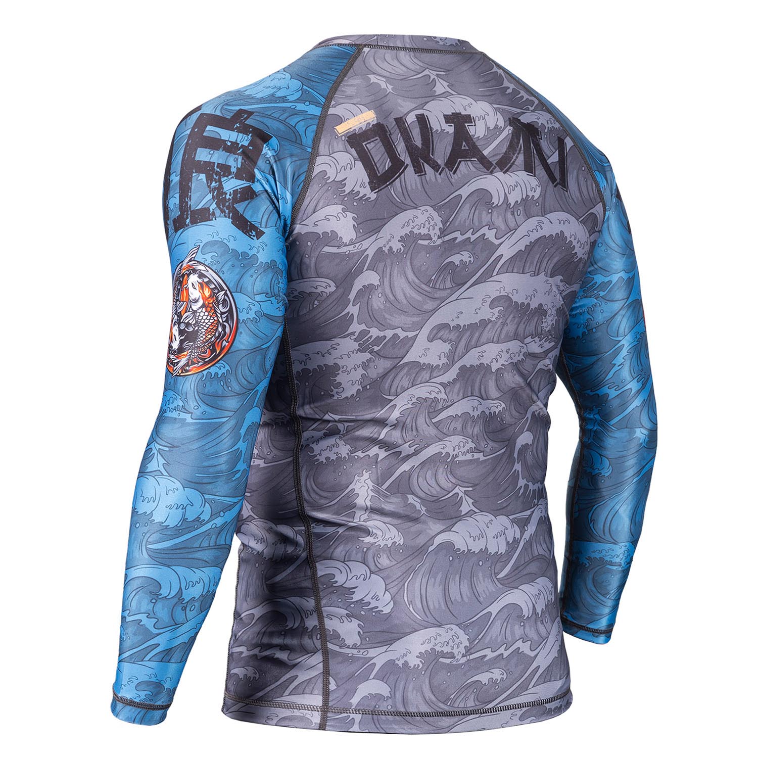 OKAMI Rashguard, L/S, Kois, grey-blue, XL