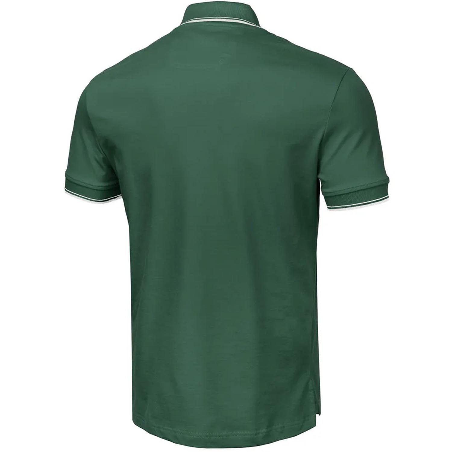 Pit Bull West Coast Polo T-Shirt, Pique Stripes, Regular, green, XXXL