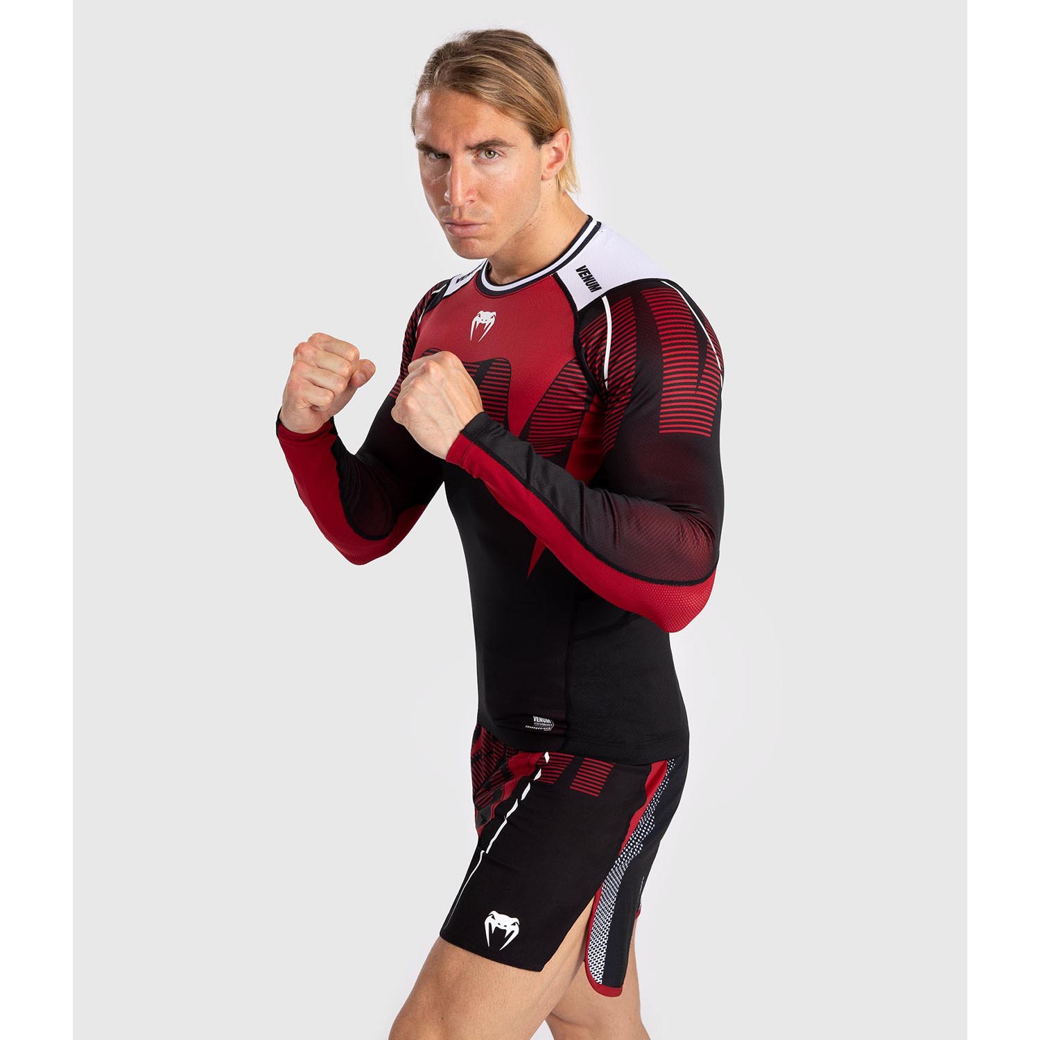 VENUM Rashguard, L/S, Adrenaline, schwarz-rot, M