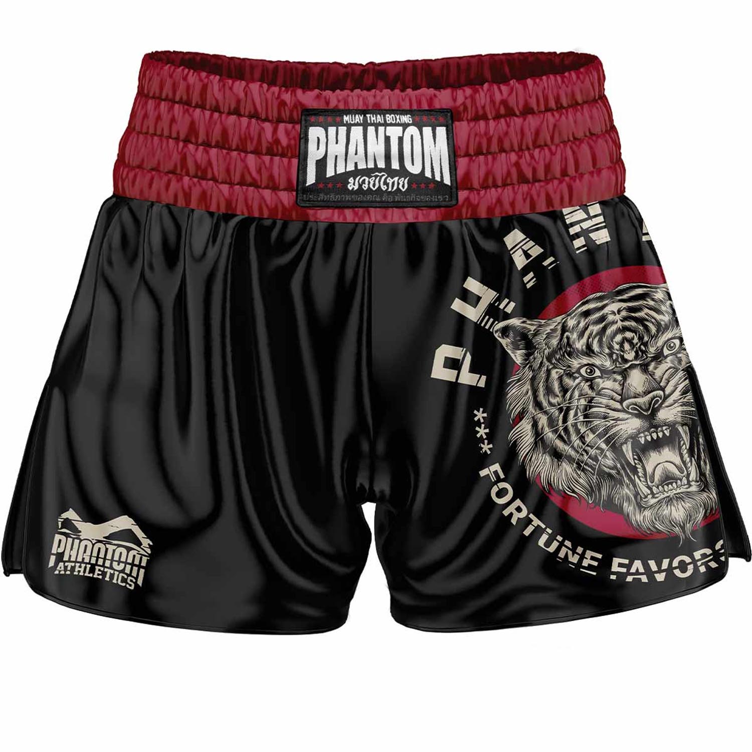Phantom Athletics Muay Thai Shorts, Tiger Unit, black-red