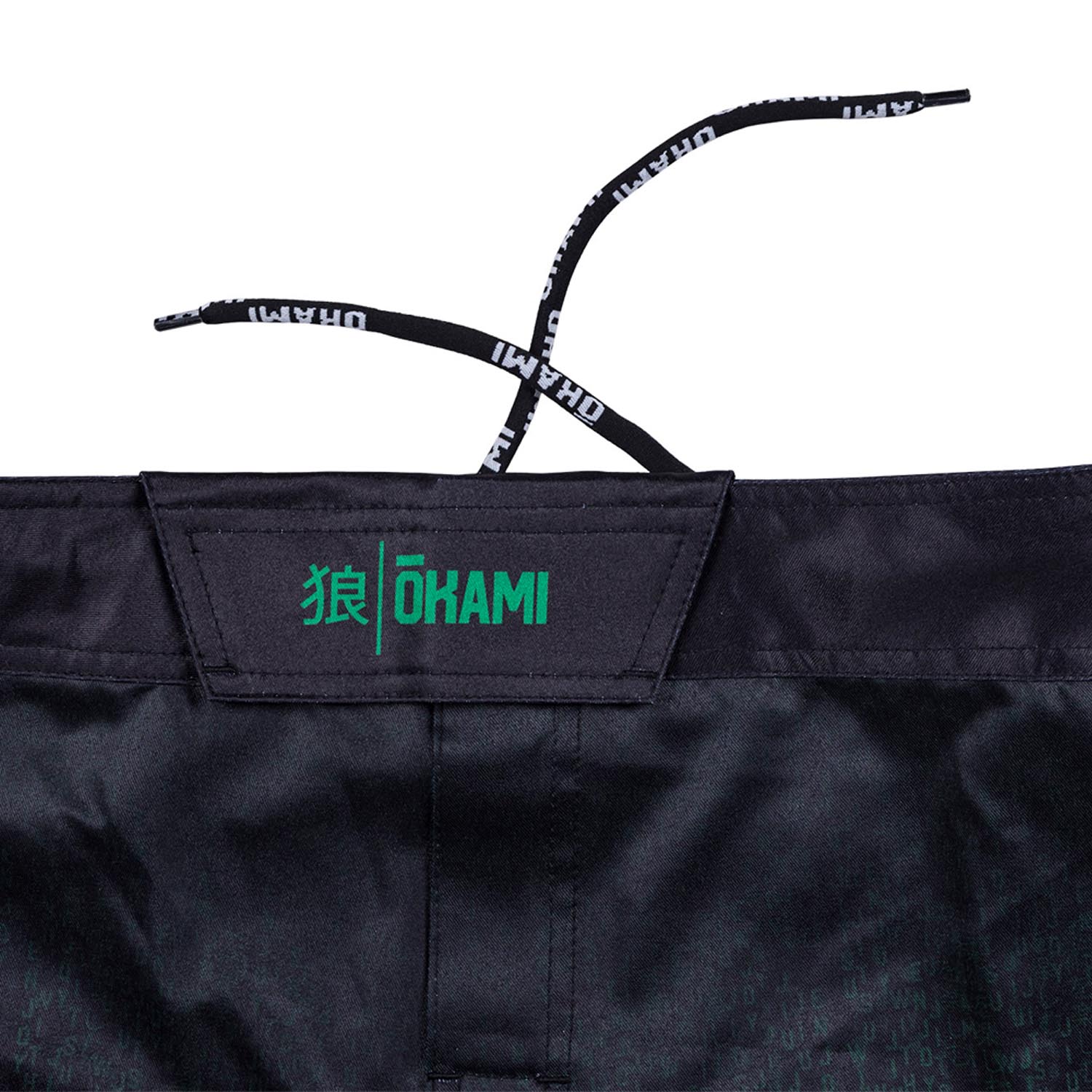 OKAMI MMA Fight Shorts, Code, schwarz-grün, S