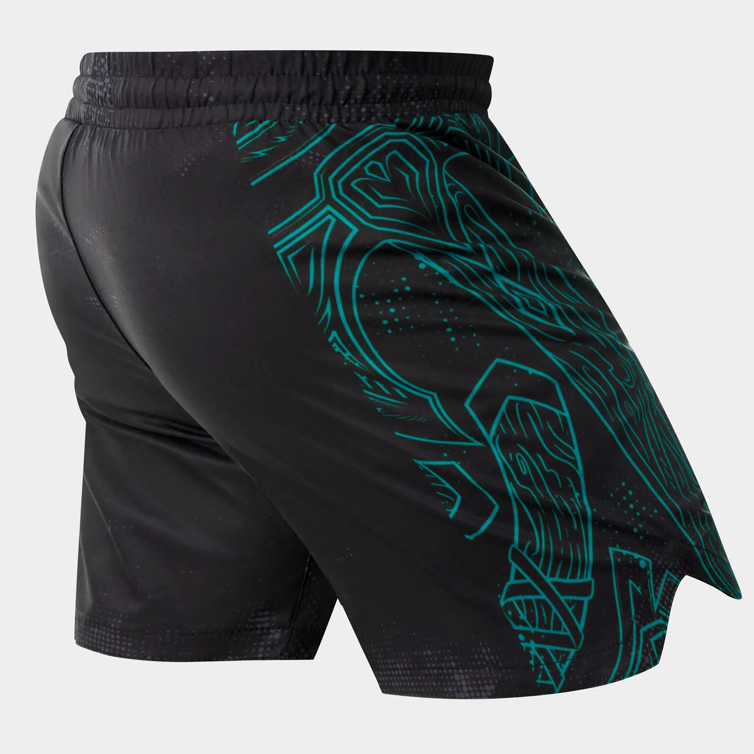 Fumetsu MMA Fight Shorts, Berserker V-Lite, schwarz-blau, XXL