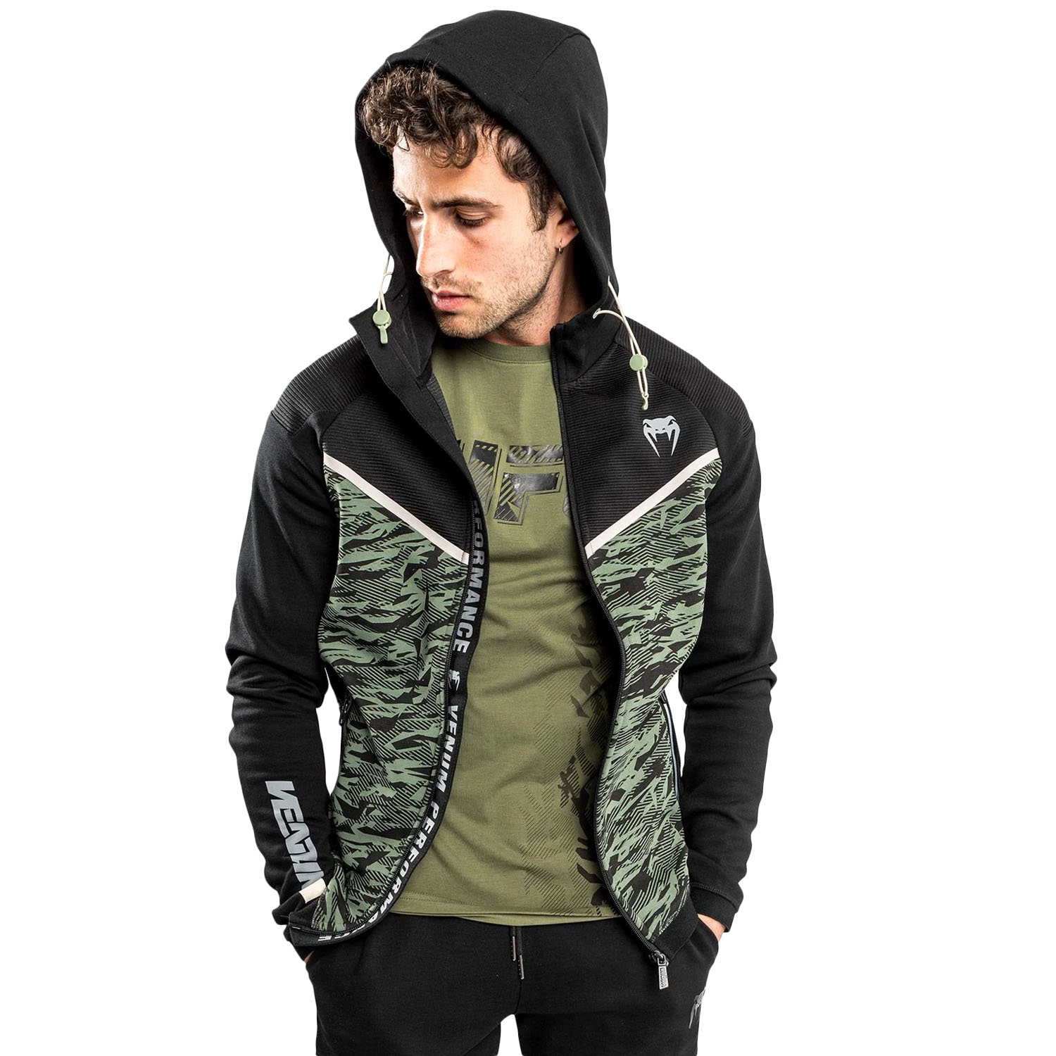 VENUM Zip Hoody, Laser Evo 2.0, khaki-camo, S