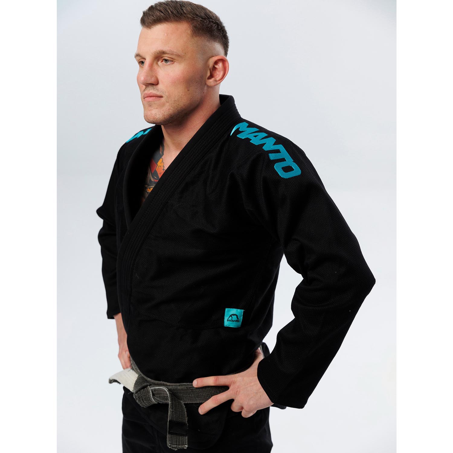 MANTO BJJ Gi, X5, black-turquoise, A1L