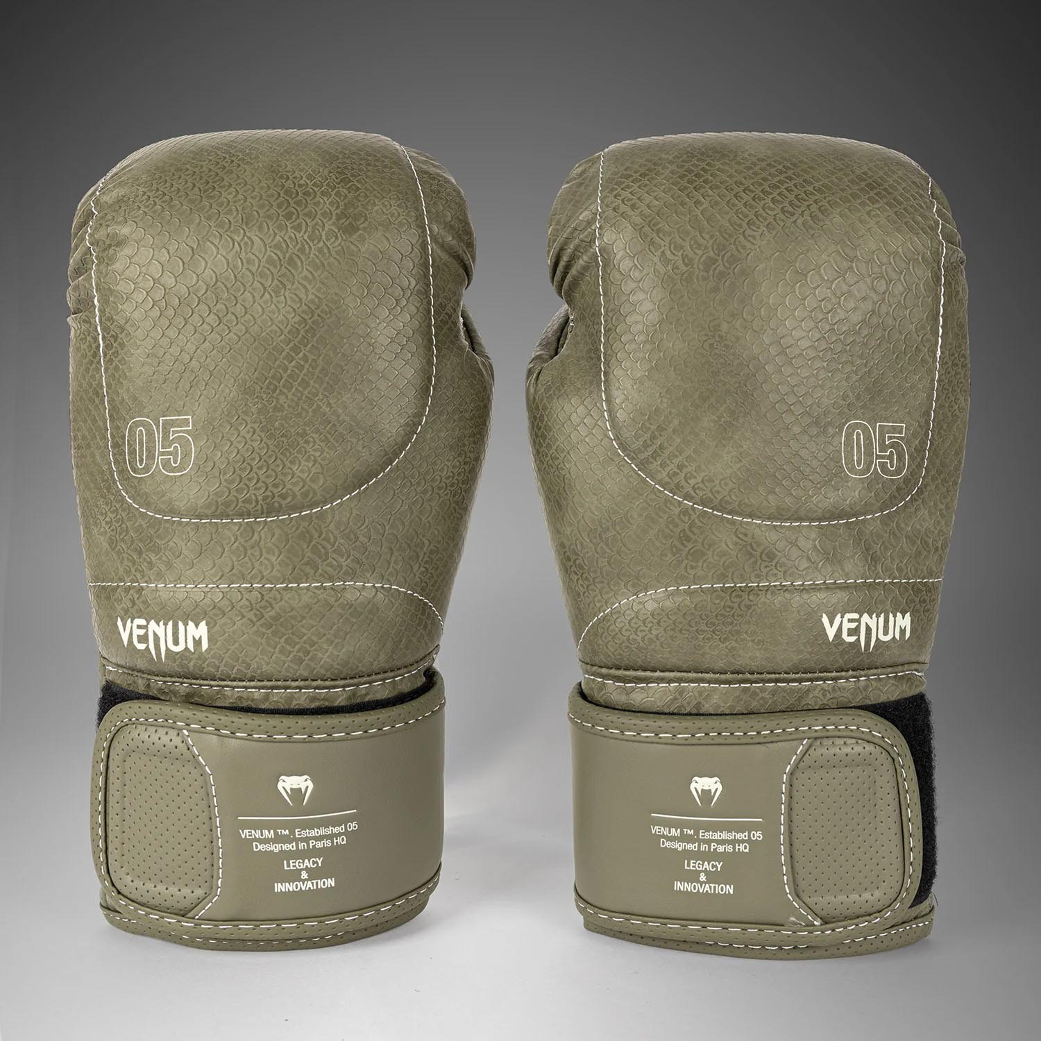 VENUM Boxing Gloves, Impact Evo Scales, dark green, 16 Oz