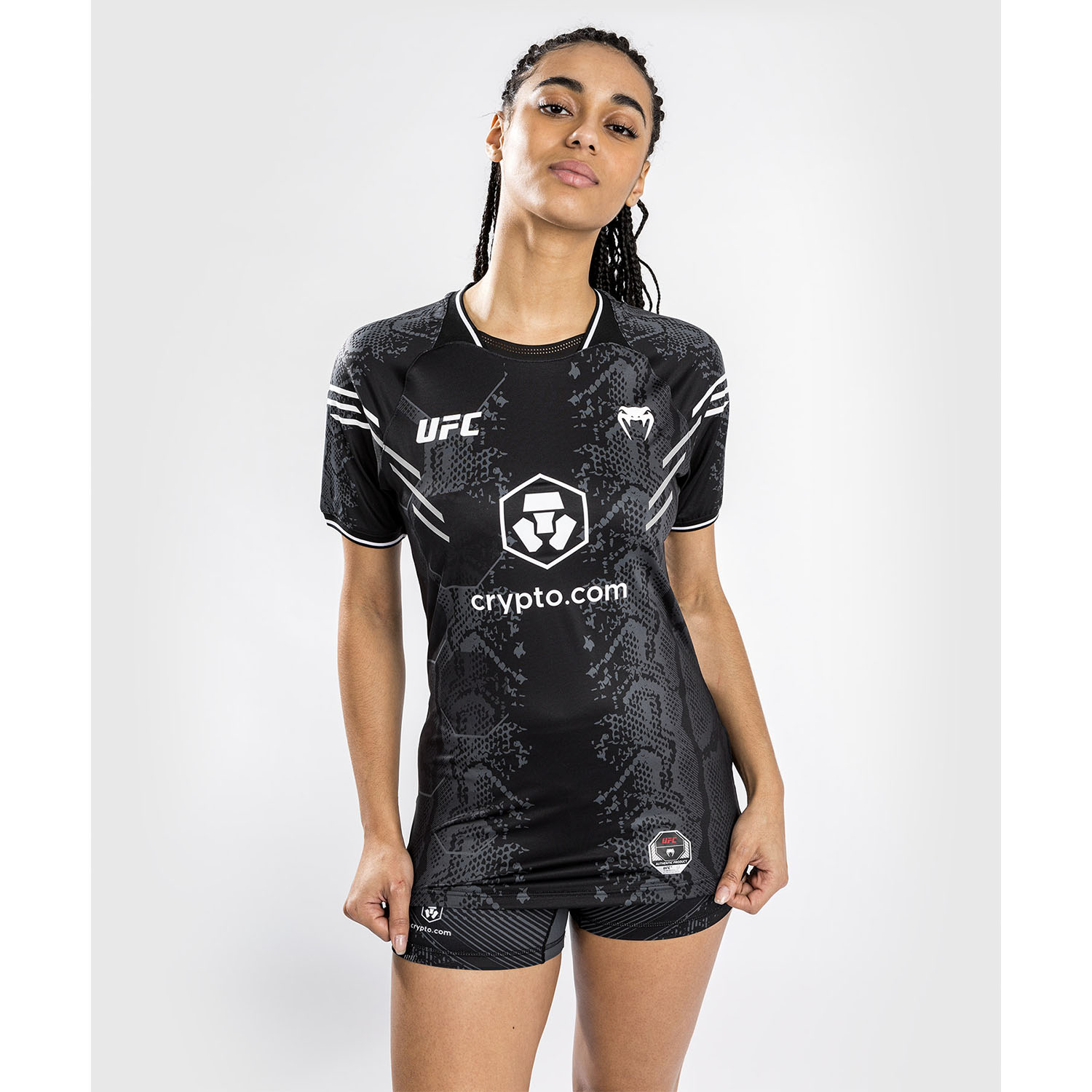 VENUM Dry Tech T-Shirt, Damen, UFC Fight Night, Adrenaline, schwarz, L