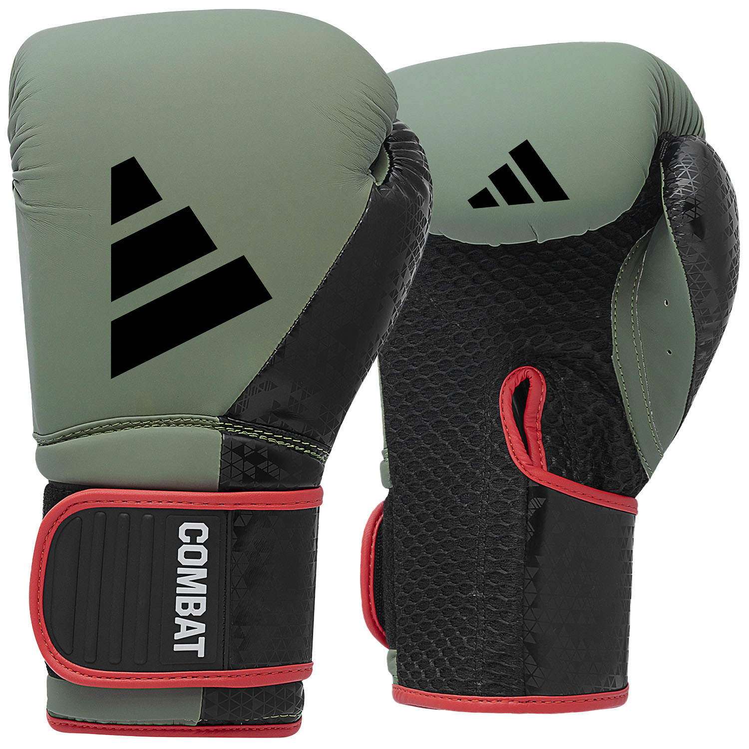 adidas Boxhandschuhe, Combat 50, olive-schwarz, 16 Oz