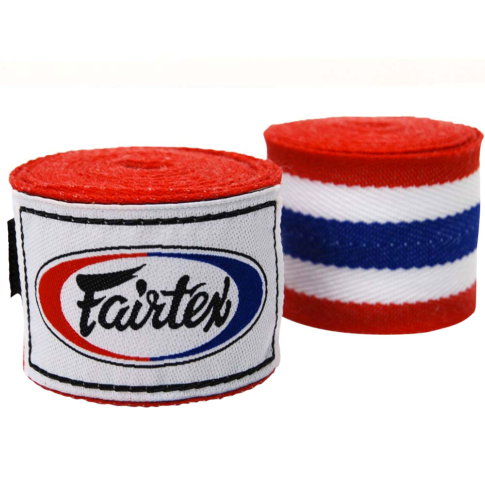 Fairtex Hand Wraps, semi-elastic, 4.5 m, Thai Flag