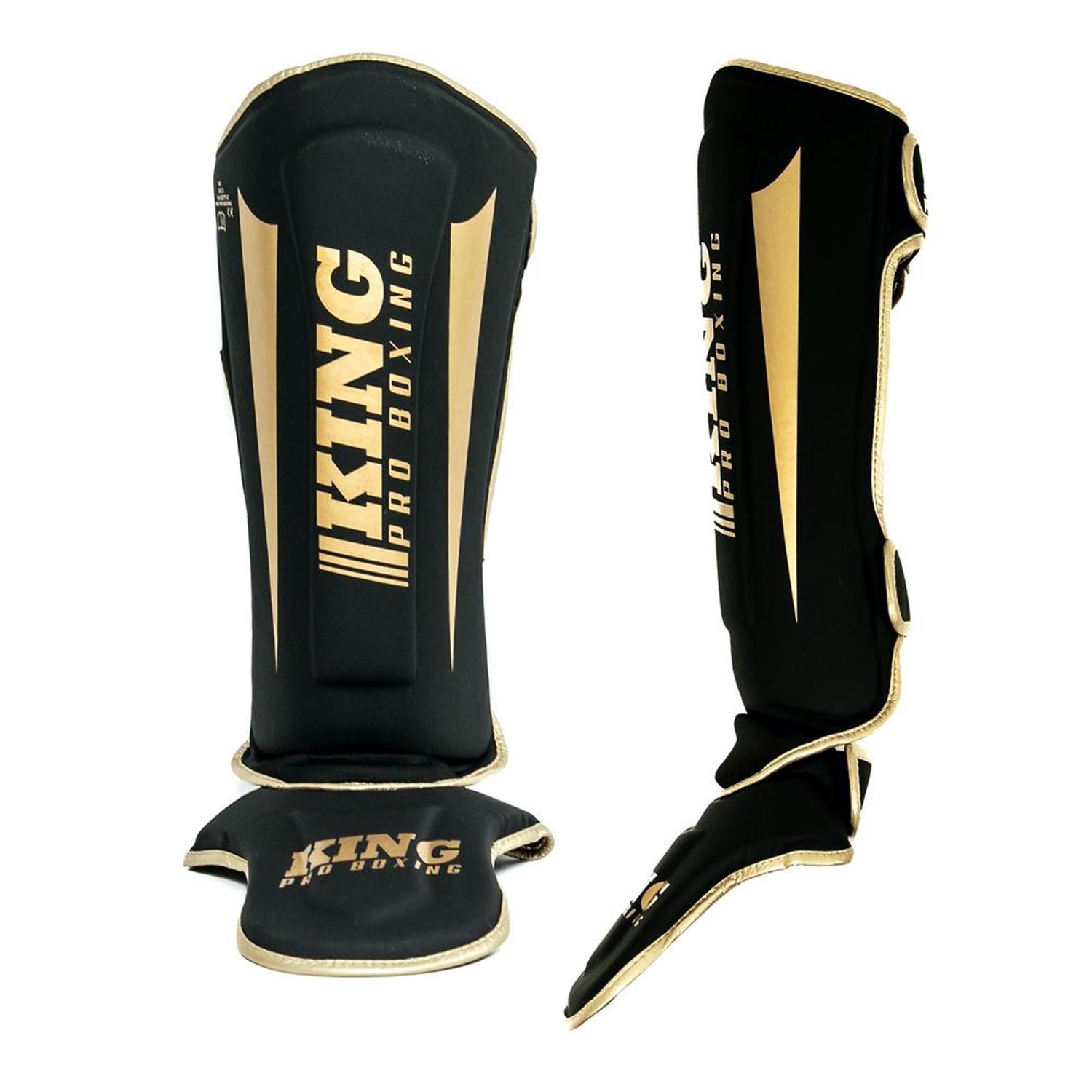 KING PRO BOXING Schienbeinschoner, Revo 6, black-gold, S