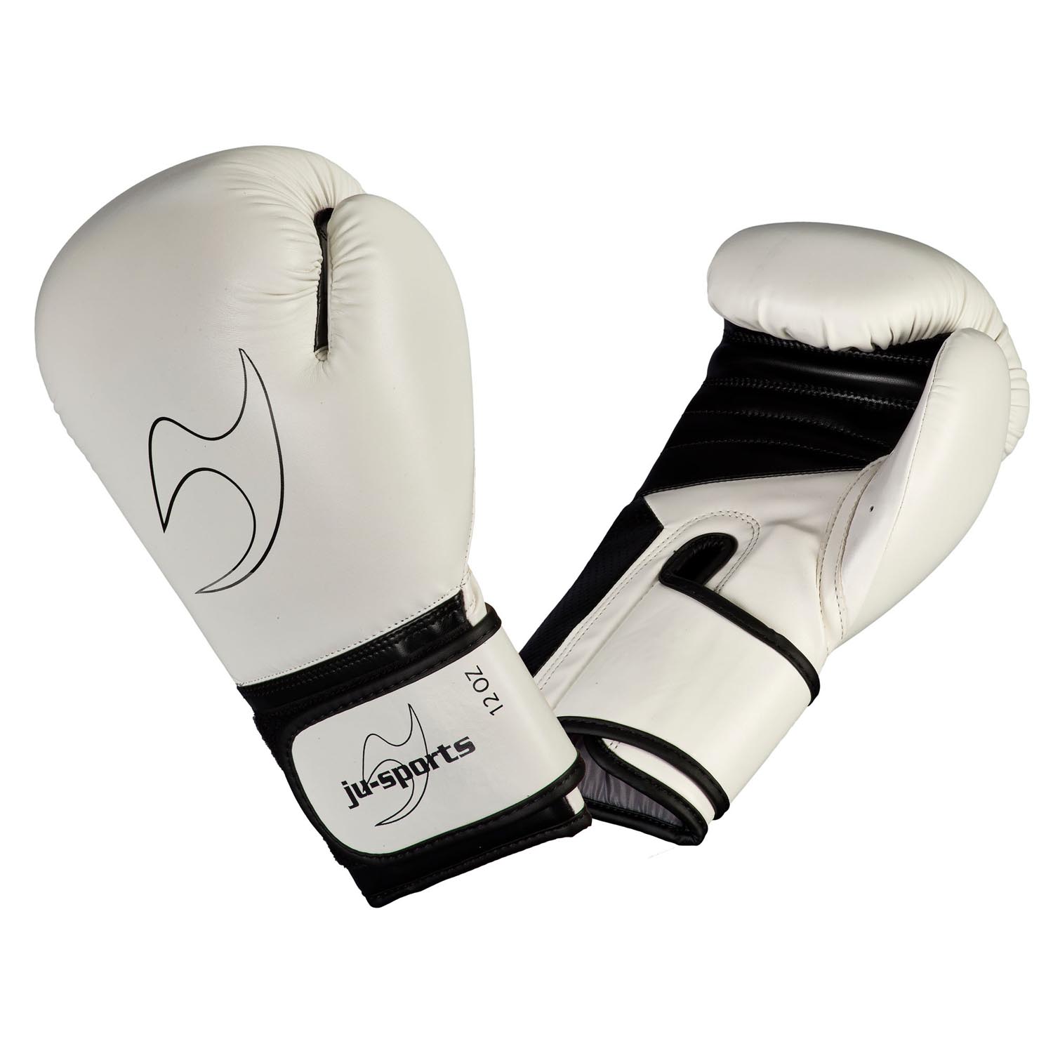 Ju-Sports Boxing Gloves, Training 2.0, white-black, 16 Oz