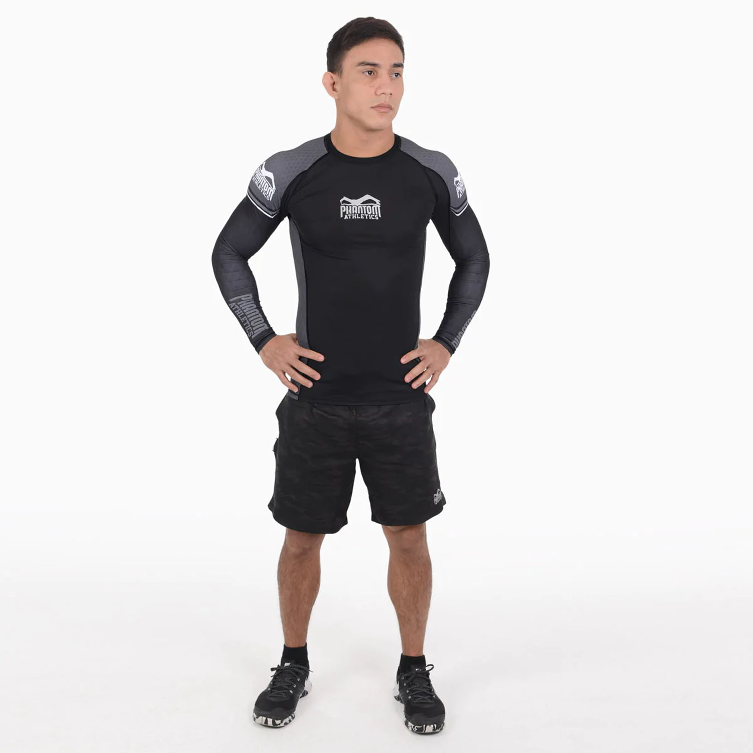 Phantom Athletics Rashguard, L/S, Storm Nitro, schwarz-grau, XXL