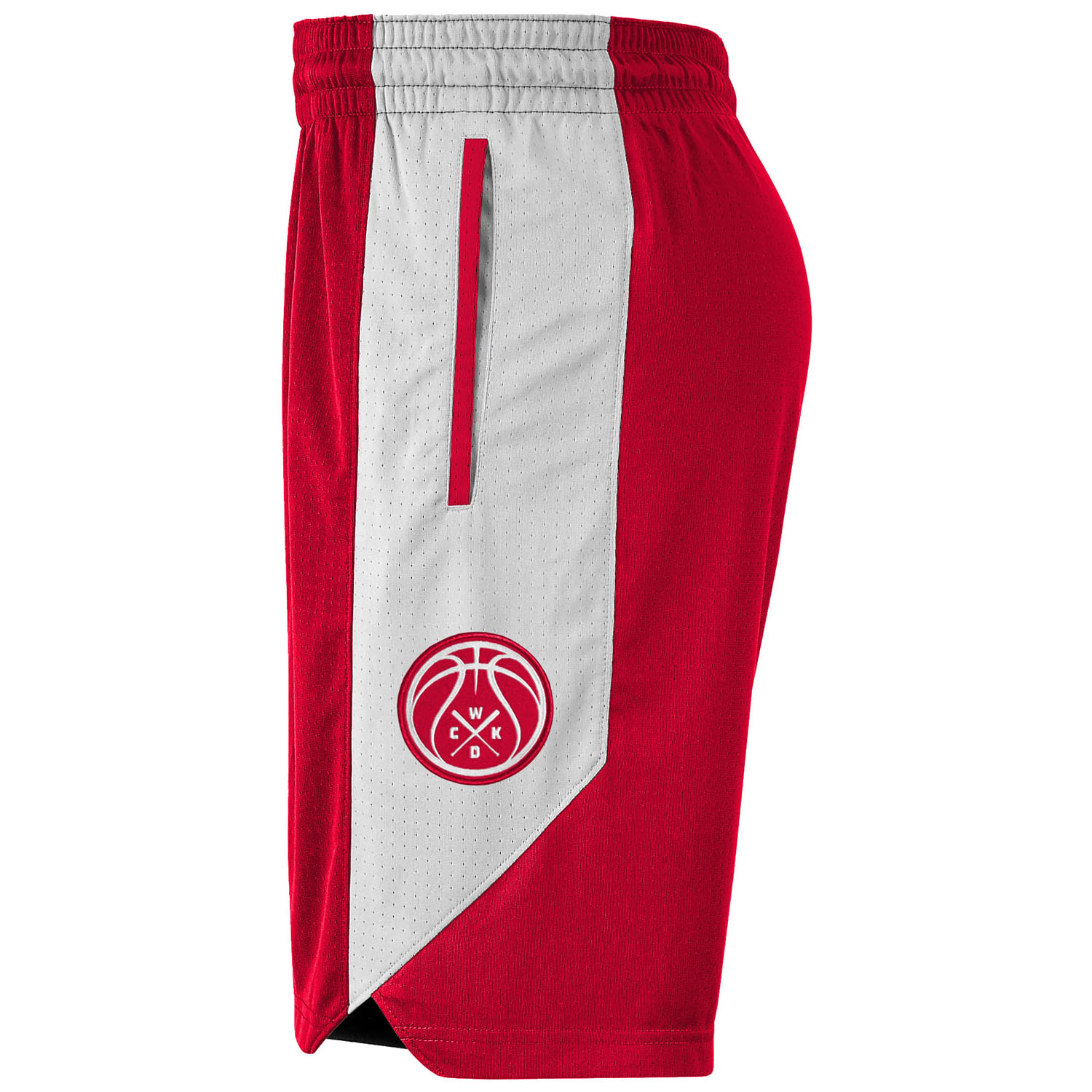 WICKED ONE Fitness Shorts, Playoffs, red-white, XL