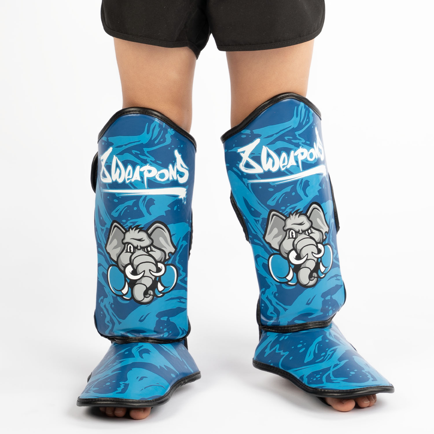 8 WEAPONS Shin Guards, Kids, Jipe, blue, S/M