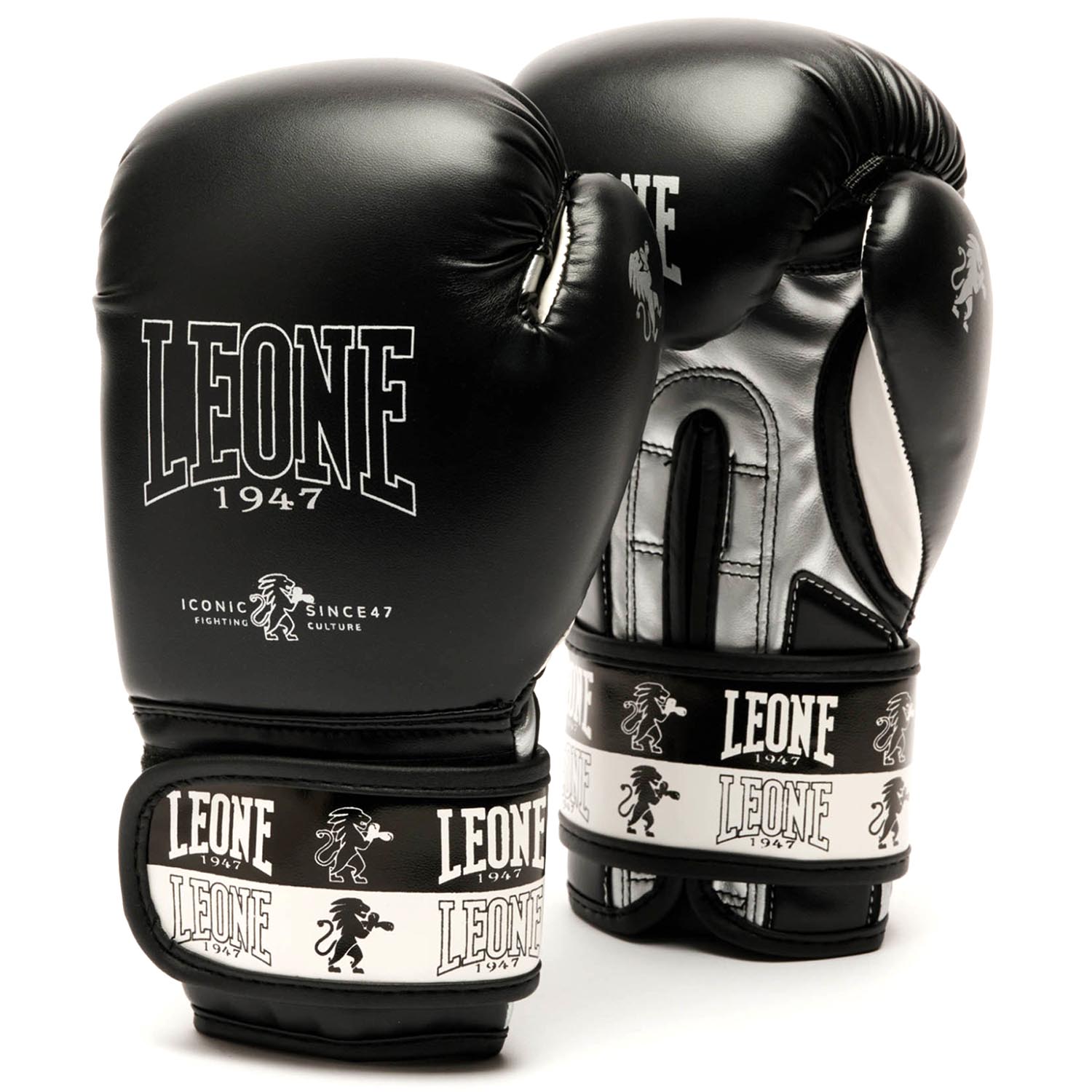 LEONE Boxing Gloves, Iconic GN408J, black, 6 Oz