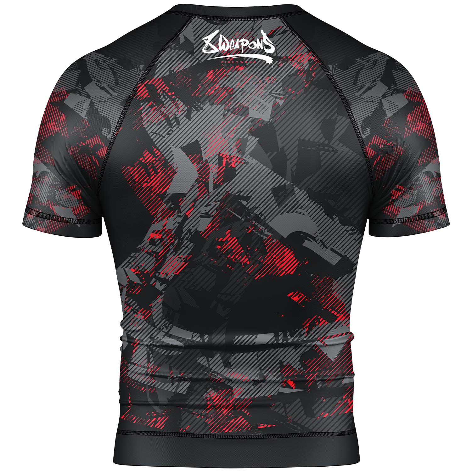 8 WEAPONS Rashguard, S/S, Hit 2.0, black-red, L