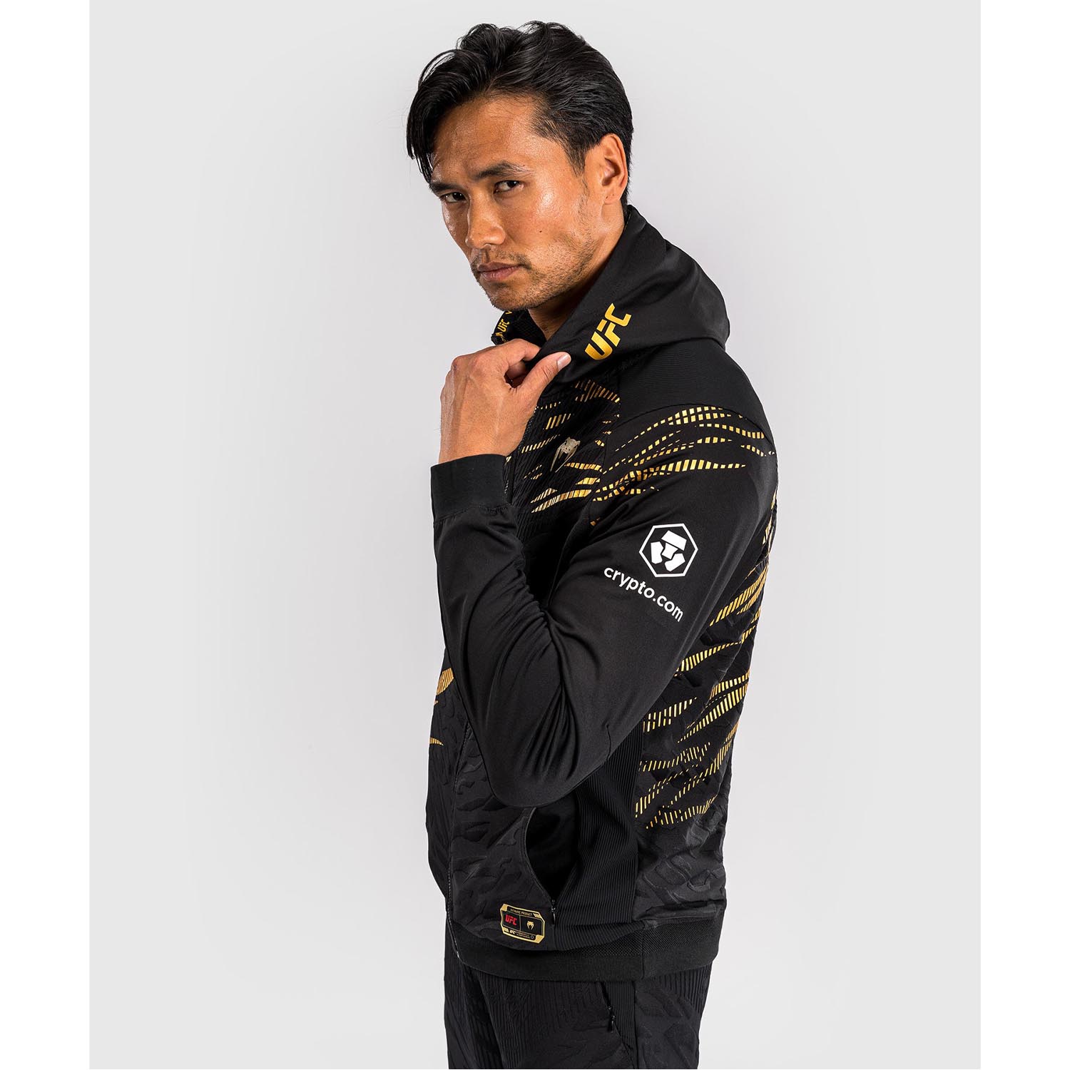 VENUM Zip Hoody, UFC Fusion Authentic Fight Night Champion, black-gold, XL