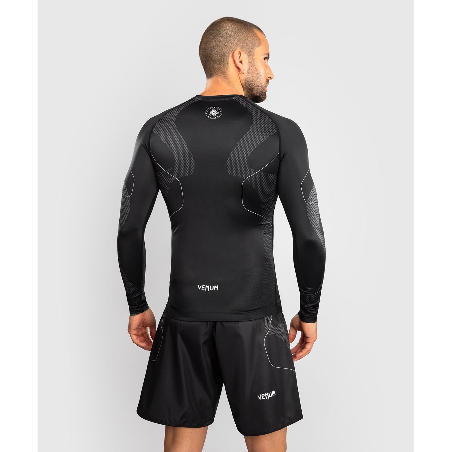 VENUM Rashguard, L/S, Nexus, black-silver, XXL
