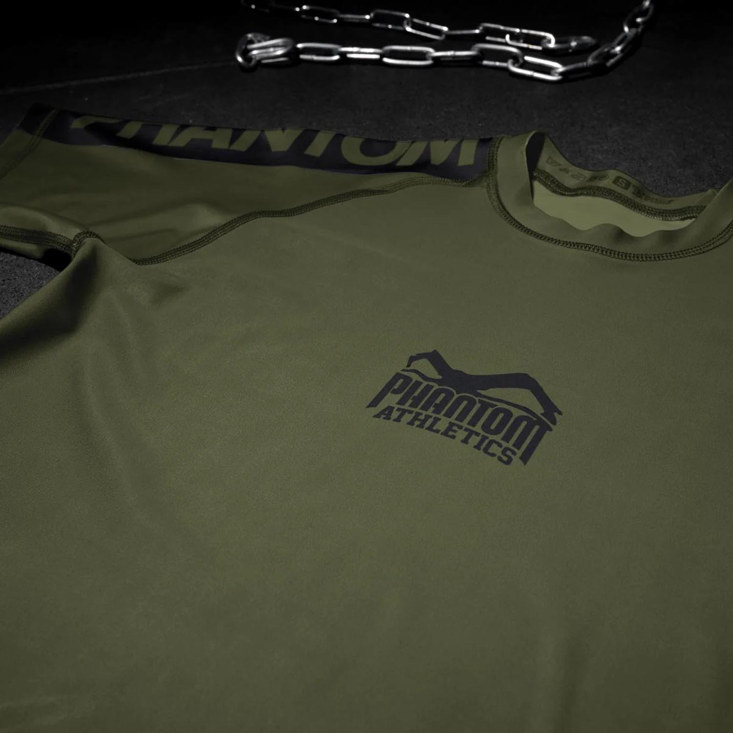 Phantom Athletics Rashguard, S/S, Evo Apex, Army, XXL