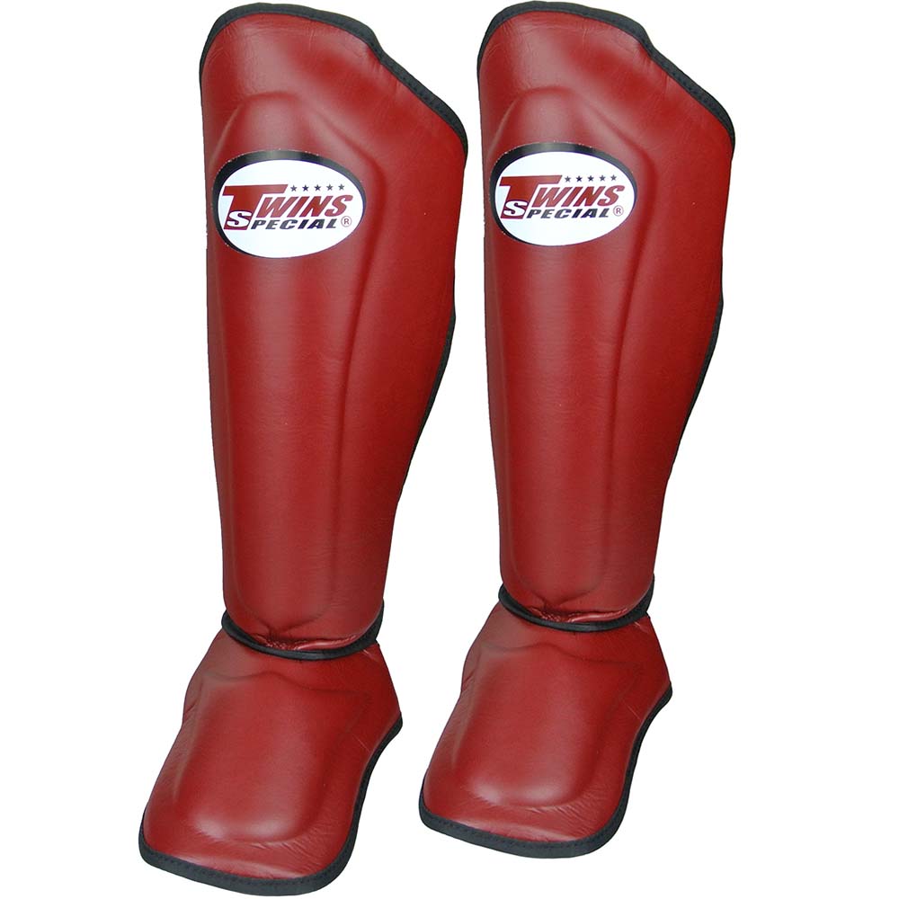 TWINS Special Shin Guards, SGMC-10, Skintex, wine red, M