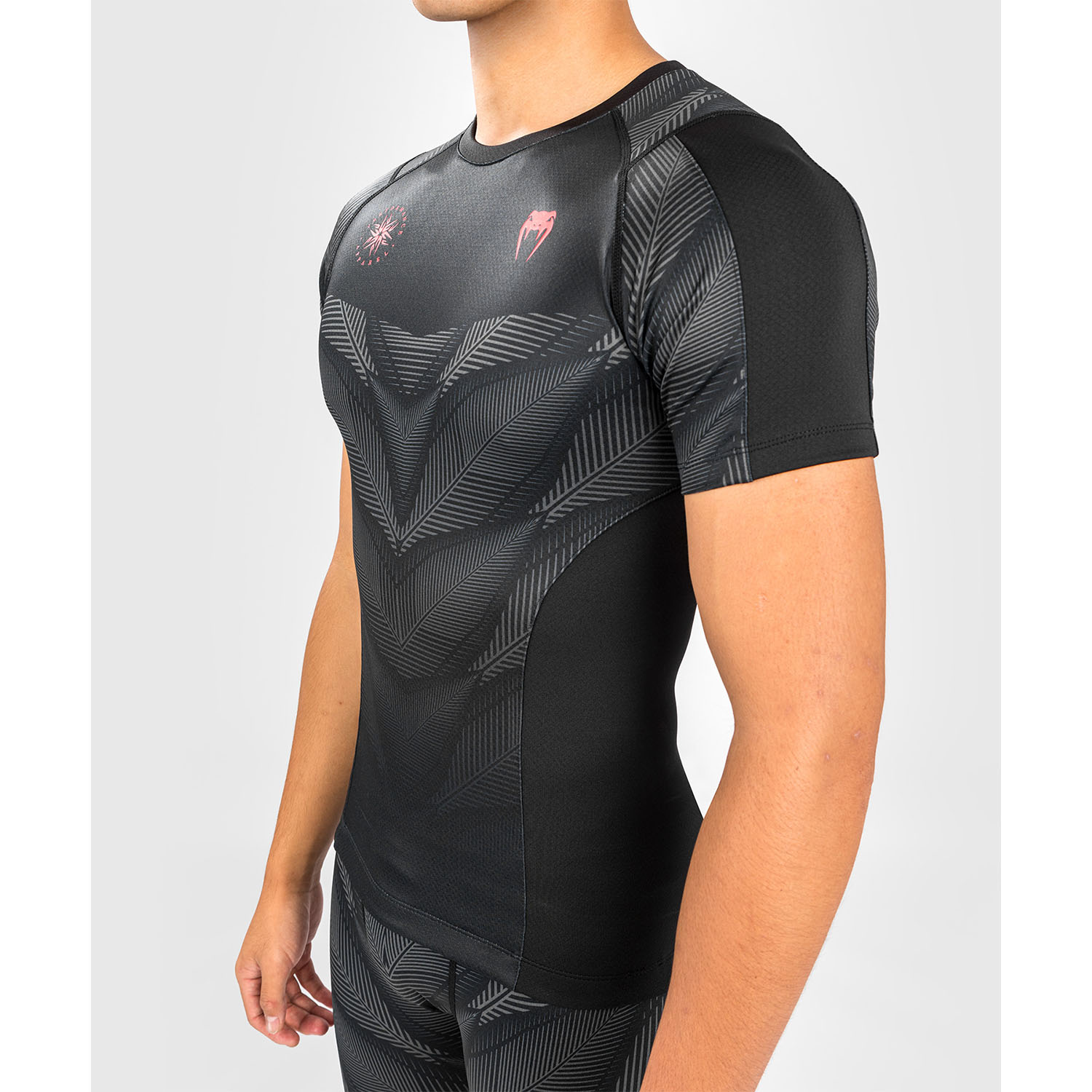 VENUM Rashguard, S/S, Phantom, black-red, S