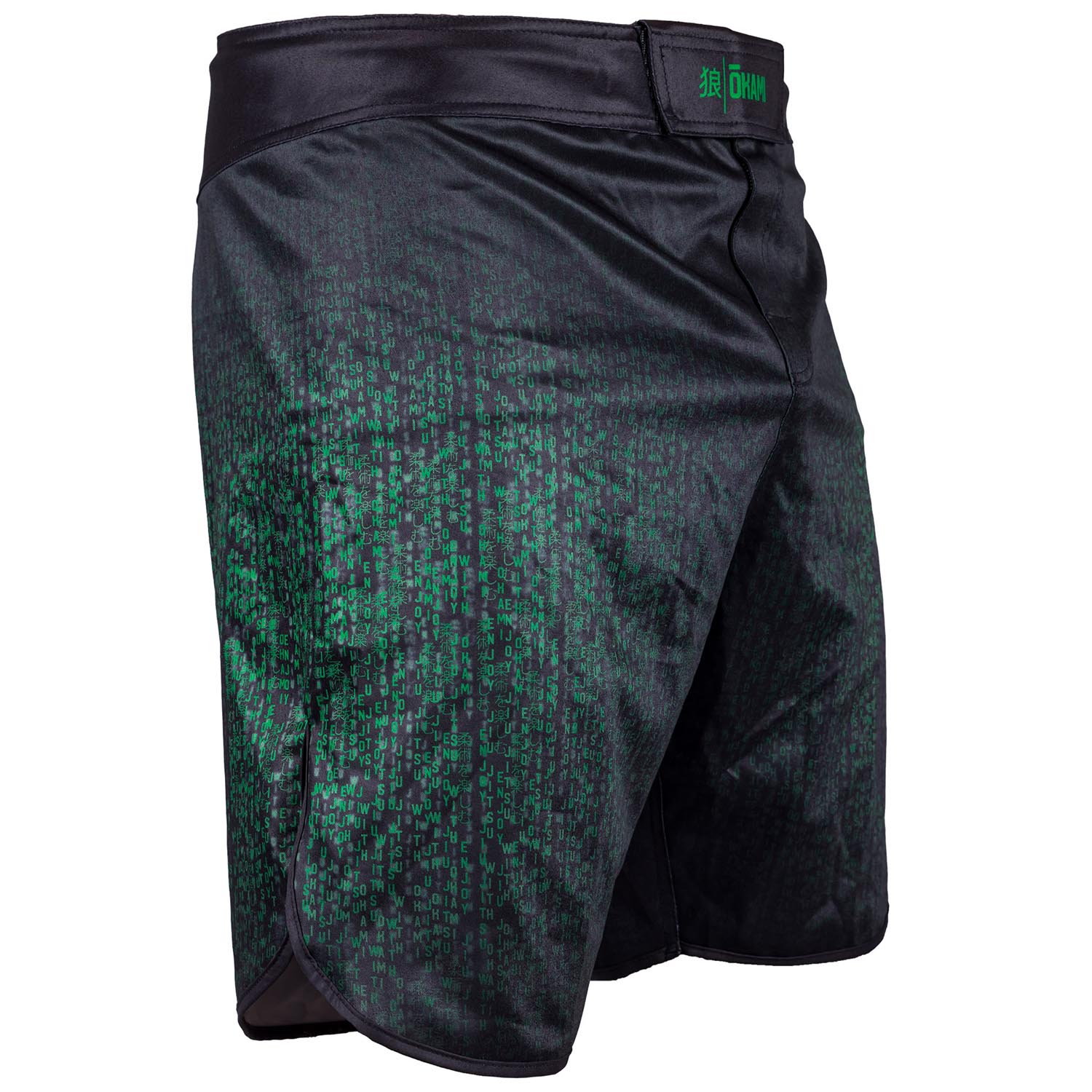 OKAMI MMA Fight Shorts, Code, schwarz-grün, M
