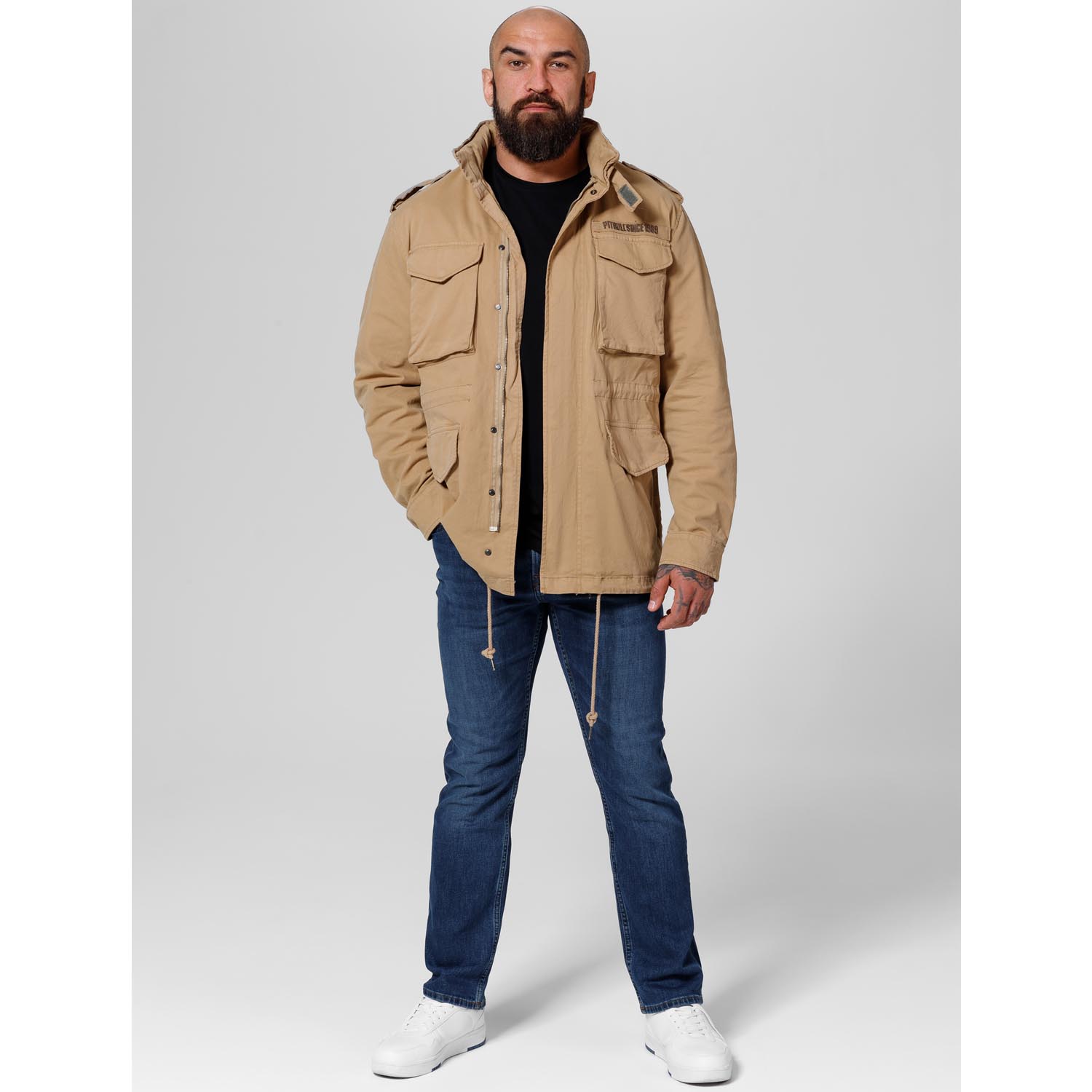 Pit Bull West Coast Jacke, M65, Washed Cotton, sand, M